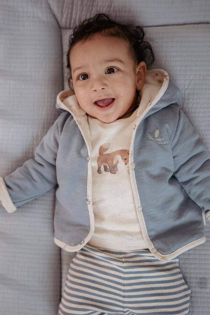 Reversible jacket Stone Blue | Little Dutch