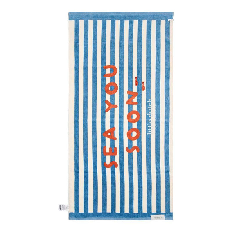 Serviette de bain Ocean Sea Life Ocean Blue | Little Dutch