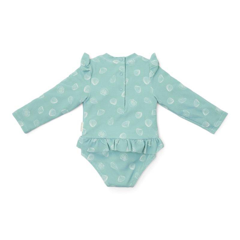 Badeanzug langärmelig Ocean Treasures Surf Blue | Little Dutch