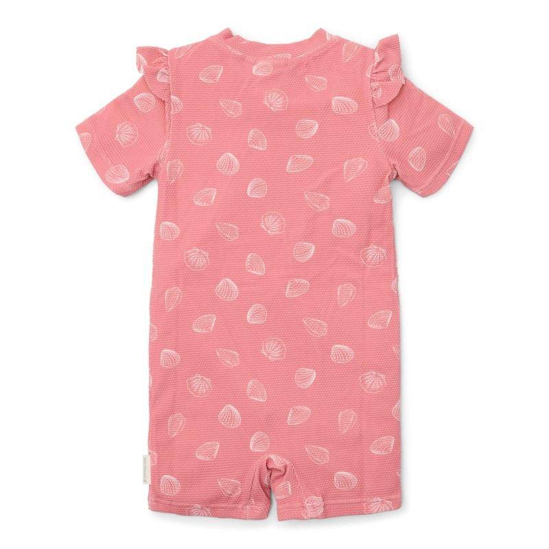 Kurzärmeliger Badeanzug Ocean Treasures Pink | Little Dutch