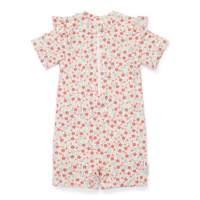 Kurzärmeliger Badeanzug Sunny Flowers Multi-colour | Little Dutch