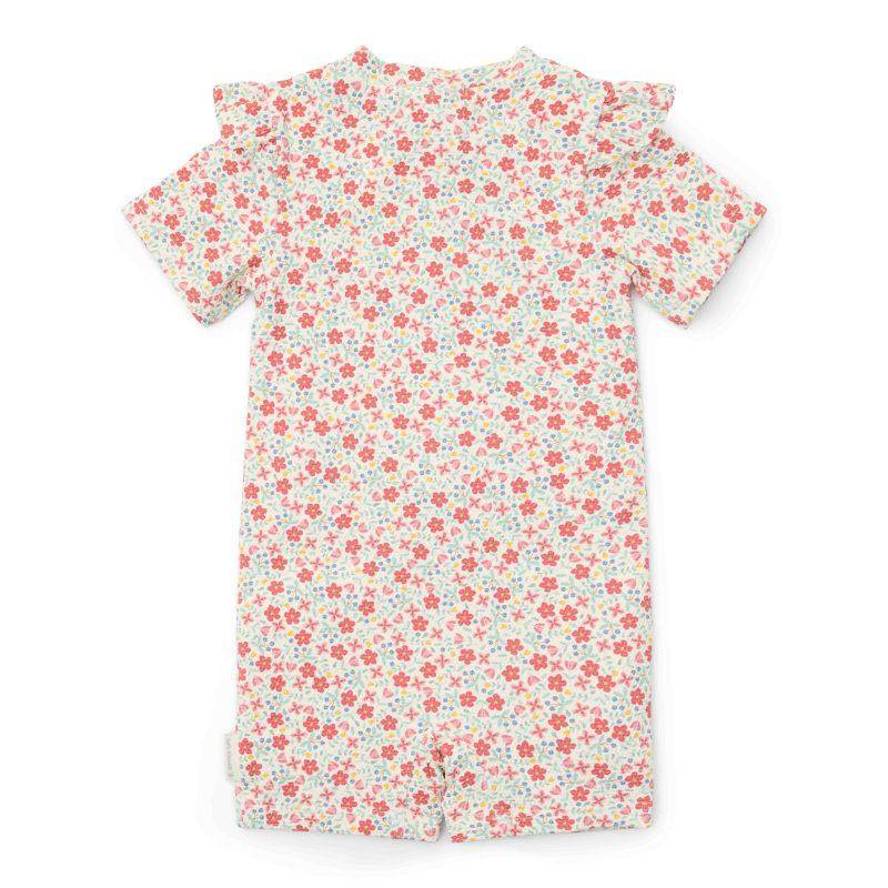 Kurzärmeliger Badeanzug Sunny Flowers Multi-colour | Little Dutch