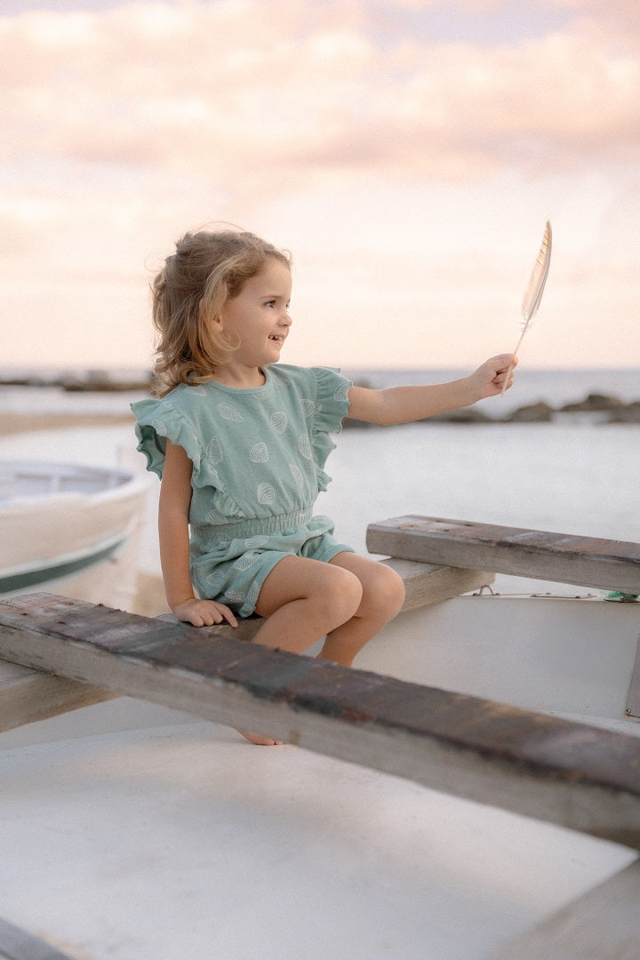 Playsuit Ocean Treasures Surf Blue | Little Dutch