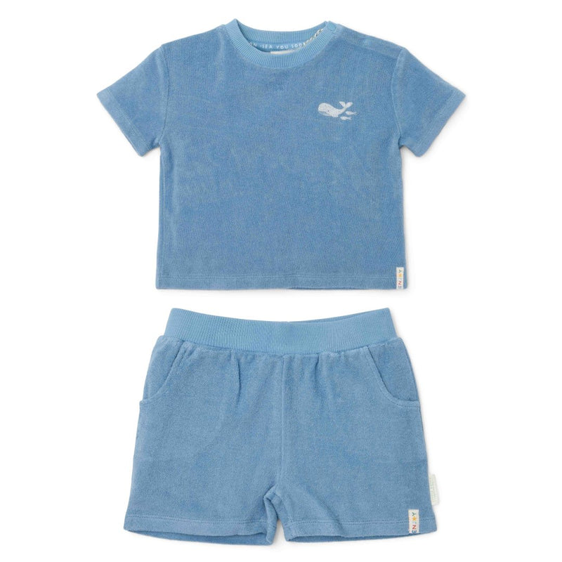 T-shirt et short Ocean Sea Life Ocean Blue | Little Dutch