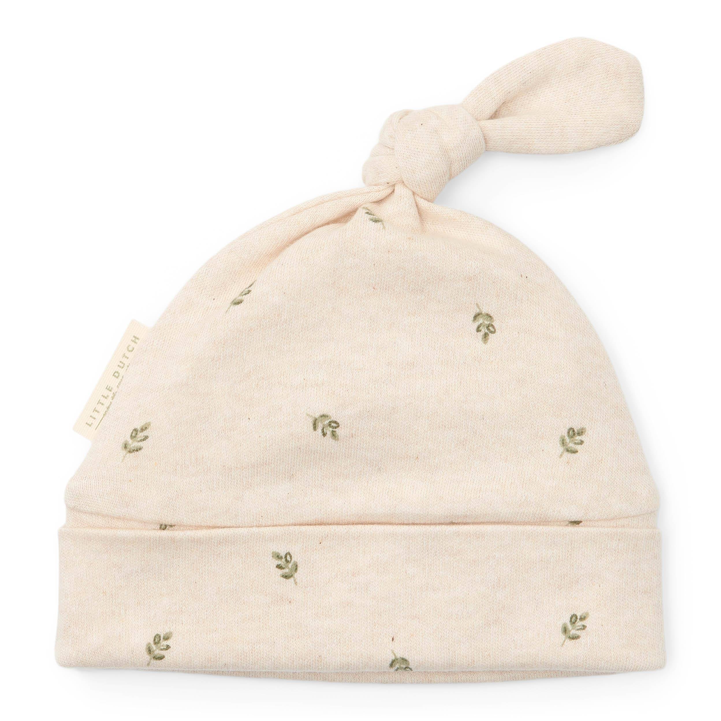 Mütze mit Knopf Green Leaves - 1 - 0-3 M | Little Dutch