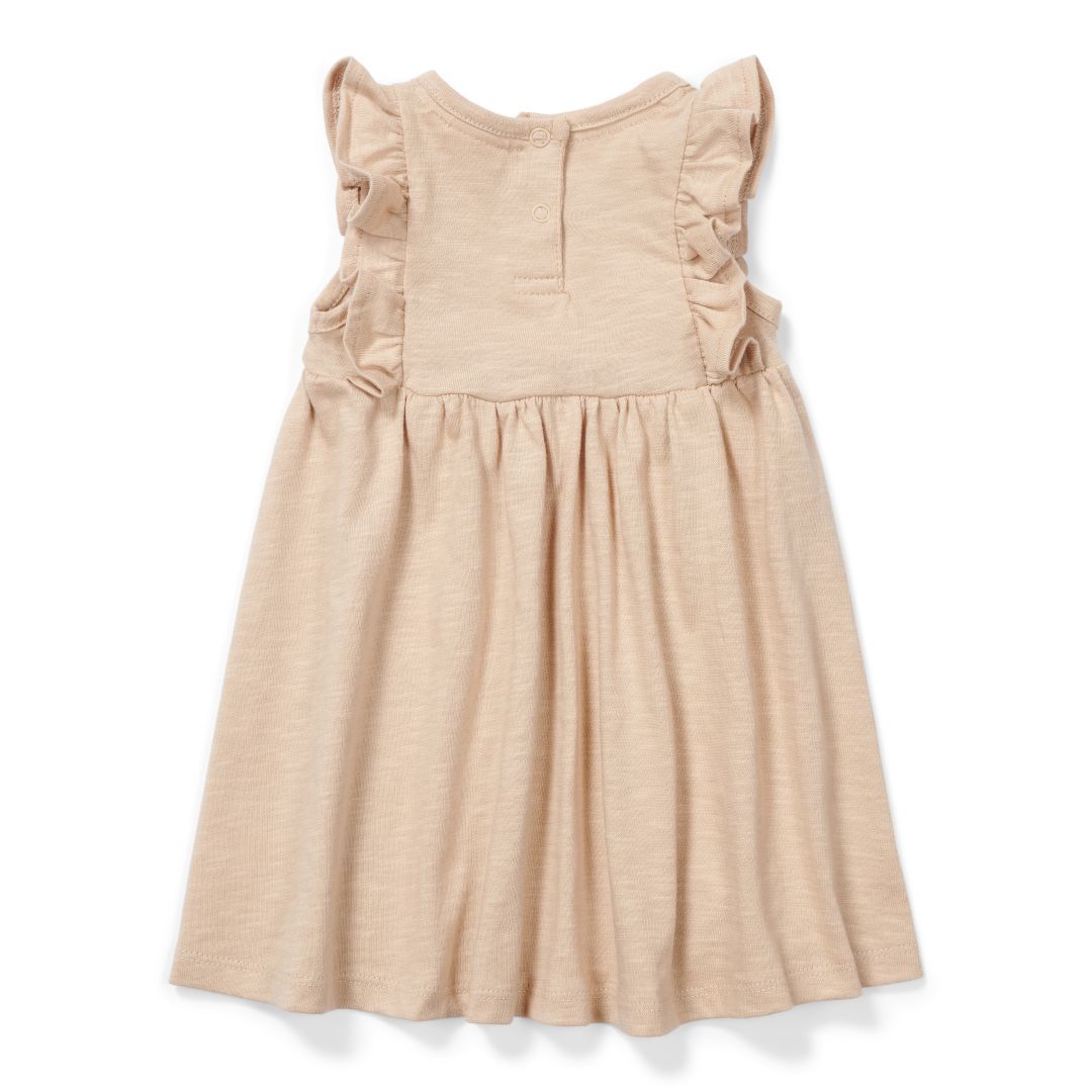 Kleid ärmellos Beige | Little Dutch