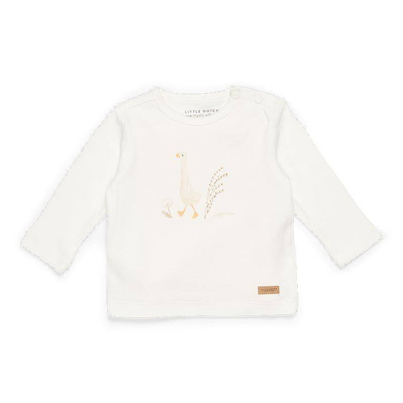 Langarmshirt Little Goose Walking White | Little Dutch