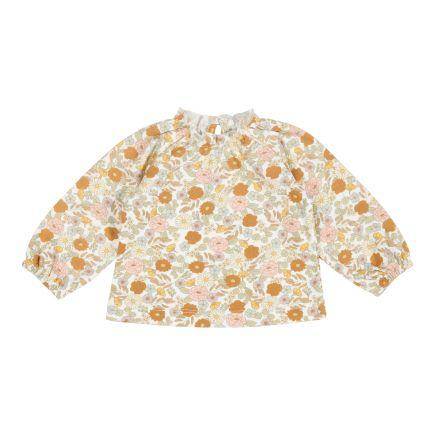 T-Shirt langärmlig Vintage Little Flowers - 50/56 | Little Dutch