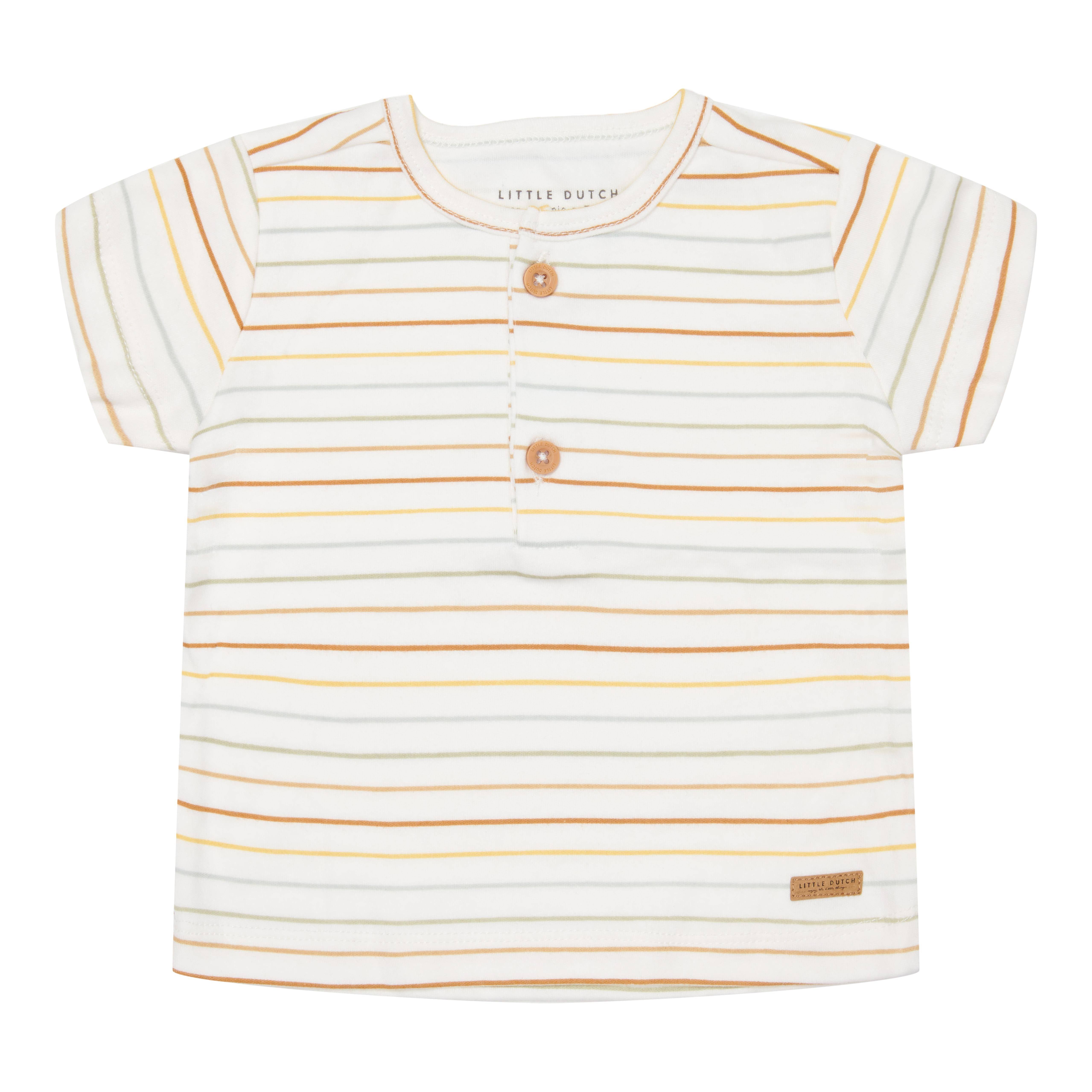 Kurzärmeliges T-Shirt Vintage Sunny Stripes - 50/56 | Little Dutch