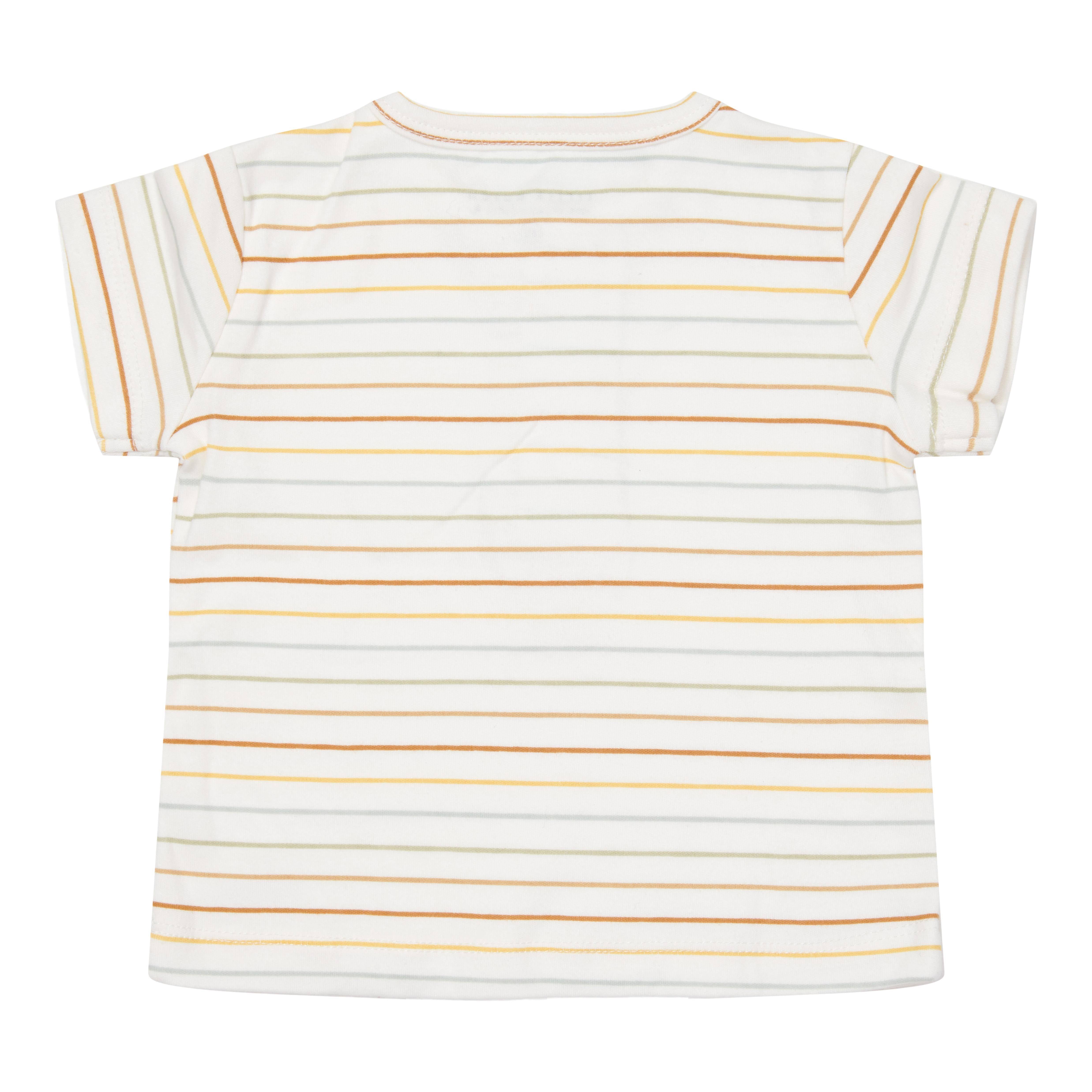Kurzärmeliges T-Shirt Vintage Sunny Stripes - 50/56 | Little Dutch