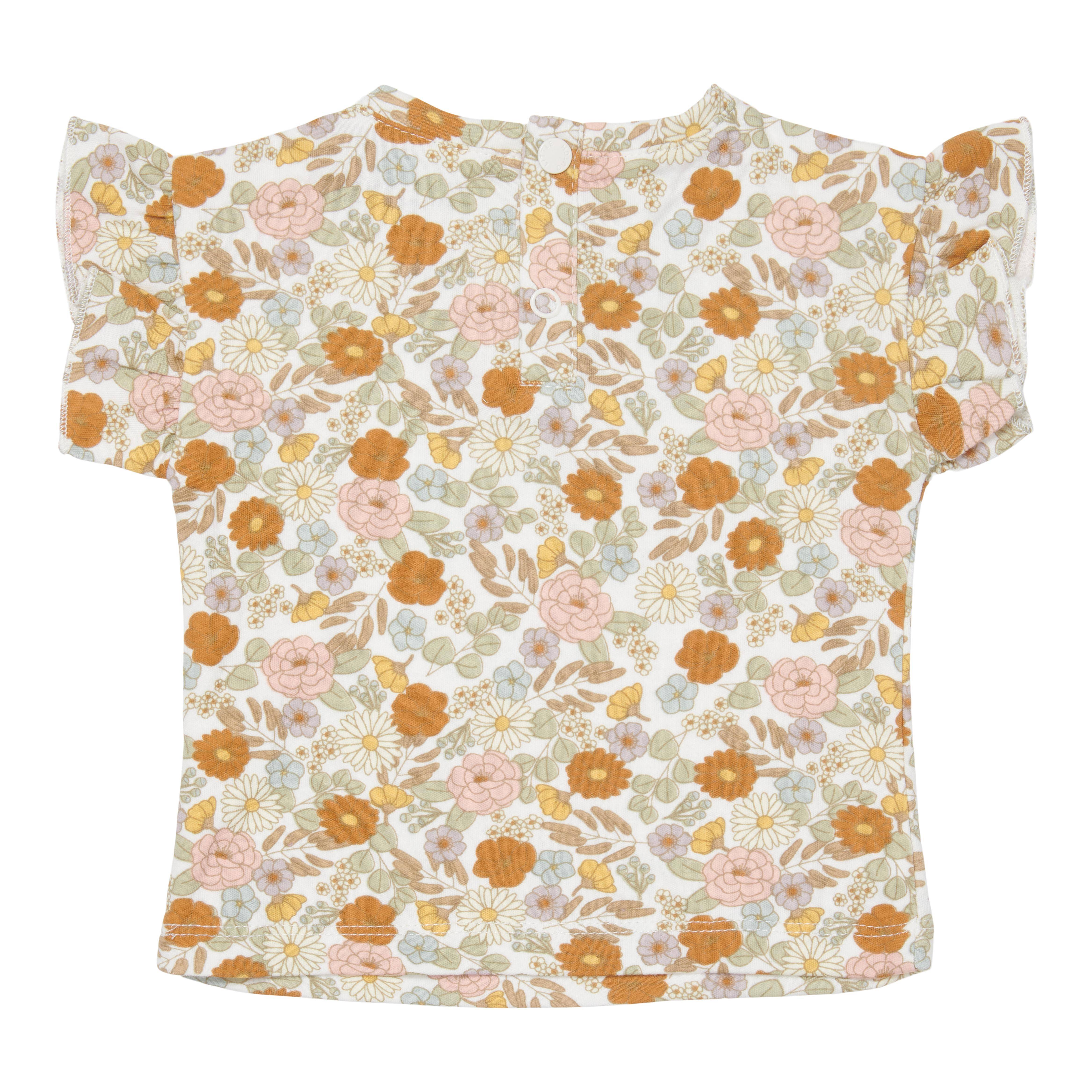 Kurzärmeliges T-Shirt Vintage Little Flowers - 50/56 | Little Dutch