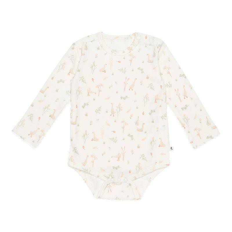 Langarm-Body Little Goose White - 86/92 | Little Dutch