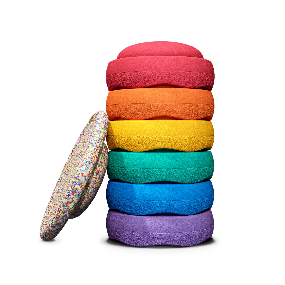 Balance Board + Stapelstein Rainbow Set classic | Stapelstein