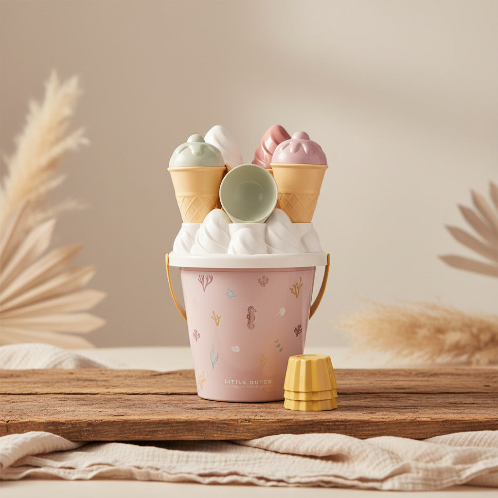 Eimer-Set Eiscreme Ocean Dreams Pink | Little Dutch