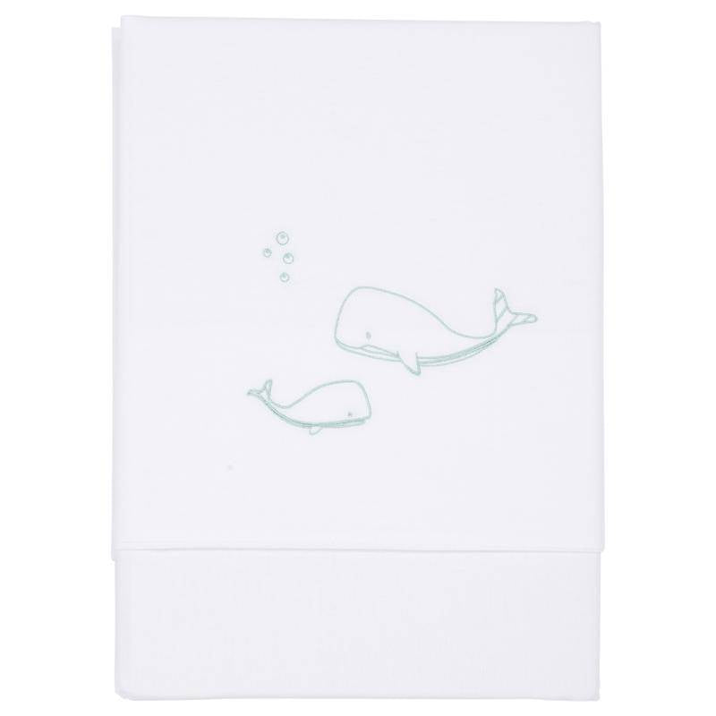 Kinderbettlaken Ocean Mint bestickt | Little Dutch