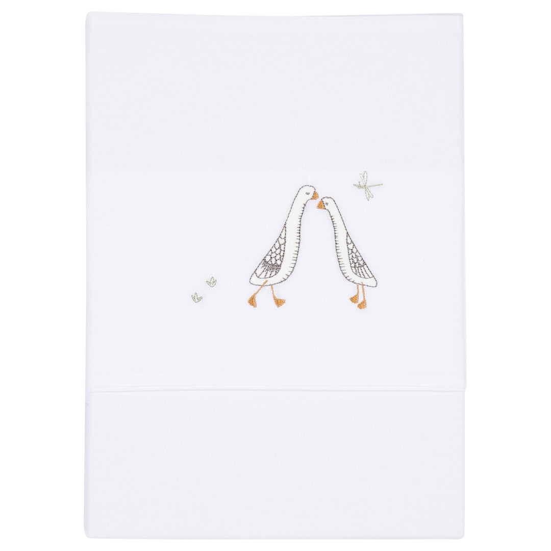 Wiegelaken Little Goose bestickt | Little Dutch