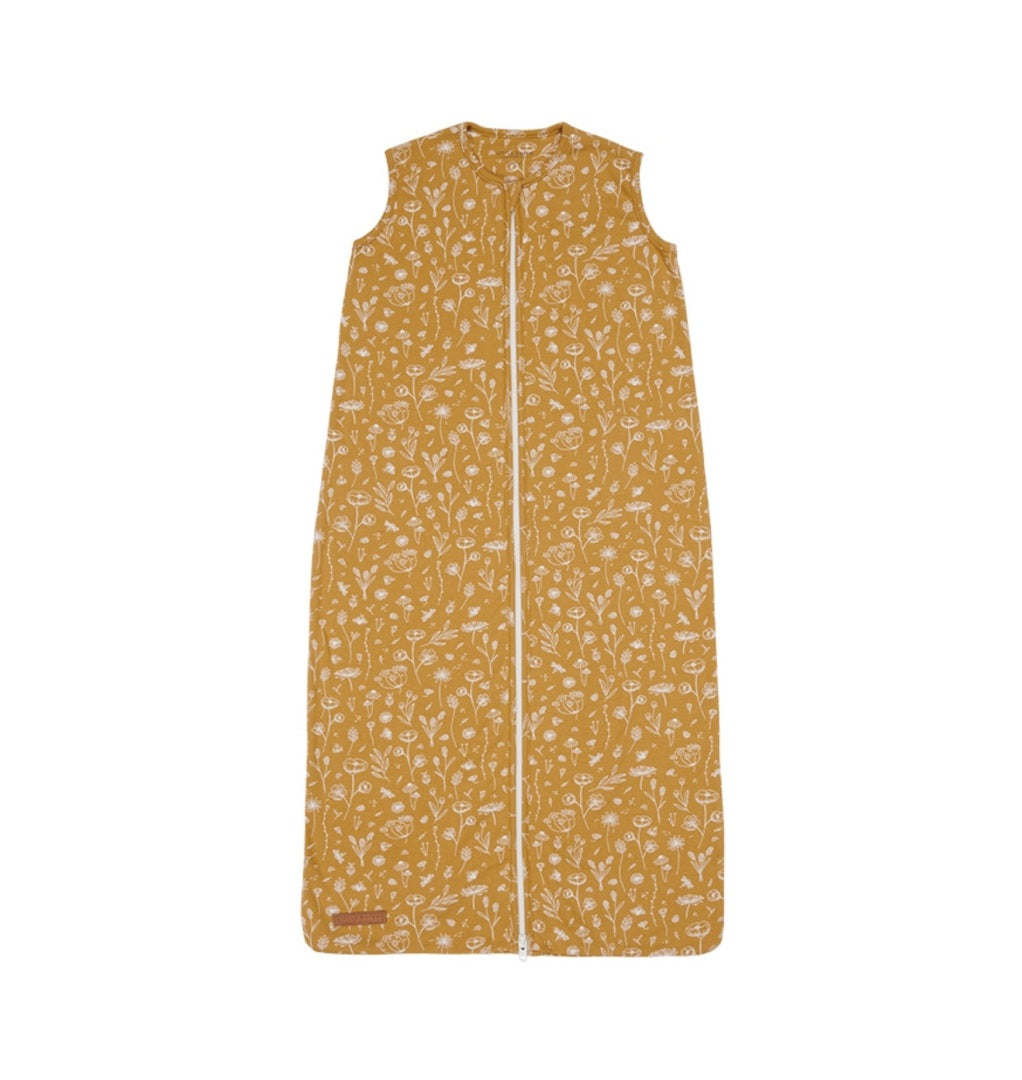 Schlafsack Sommer 90 cm Wild Flowers Ochre | Little Dutch