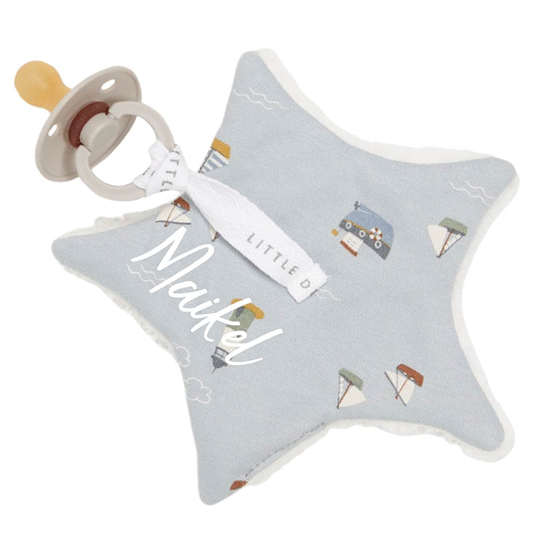 Schnullertuch Sailors Bay blau | Little Dutch