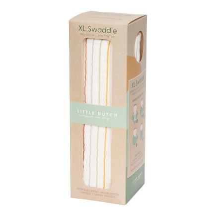 Musselintuch Swaddle 120 x 120 cm Vintage Sunny Stripes | Little Dutch