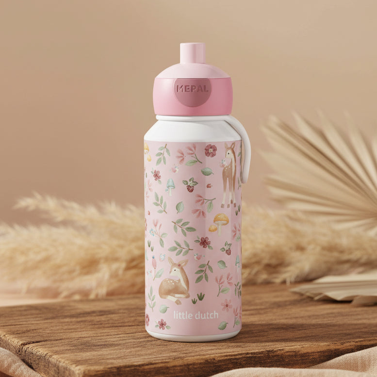 Trinkflasche pop-up campus 400 ml - Fairy Garden | Mepal x Little Dutch