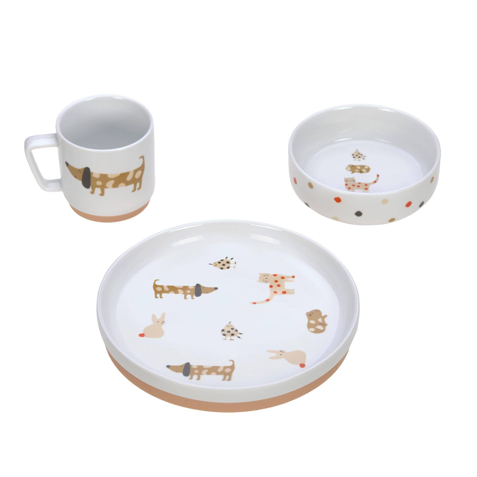 Service de table enfant en porcelaine - Little Mateys - Orange épicé | Lässig