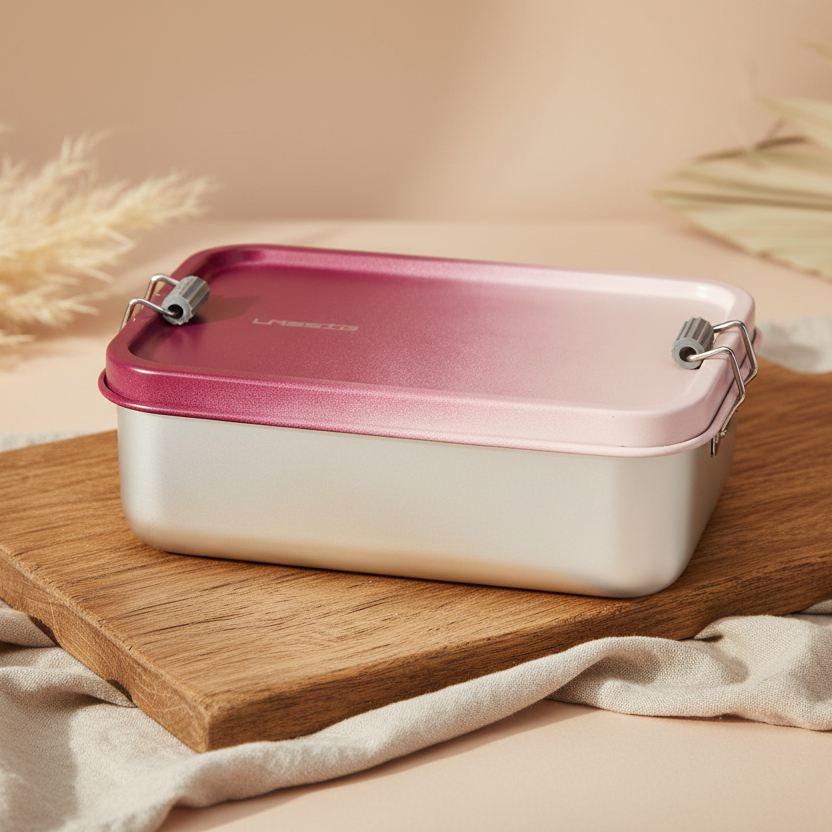 Lunchbox Stainless Steel Solid berry/rose  | Lässig