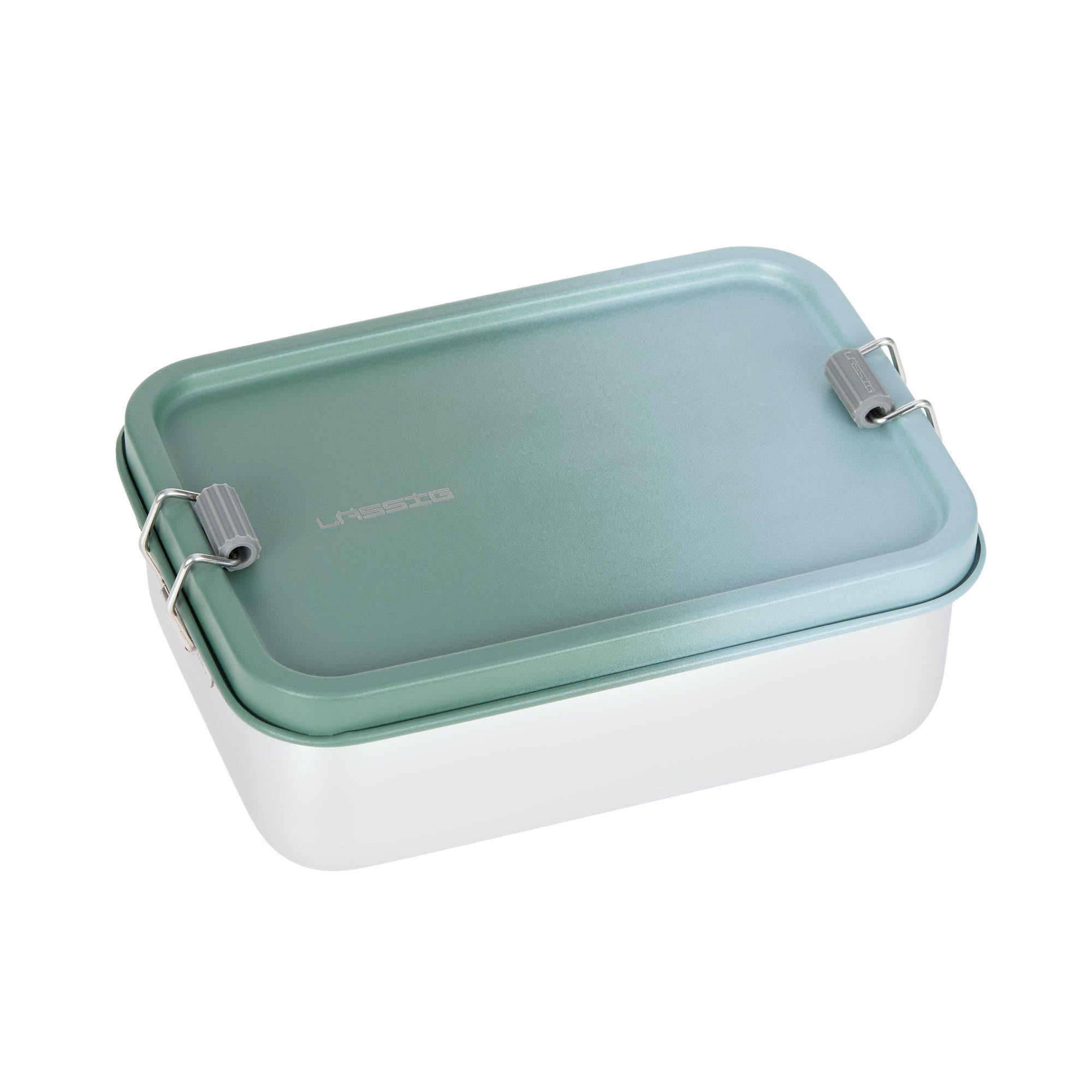 Boîte à lunch en acier inoxydable massif olive/vert | Lässig