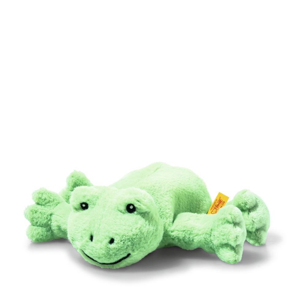 Floppy Cappy Frosch Kuscheltier hellgrün liegend | Steiff