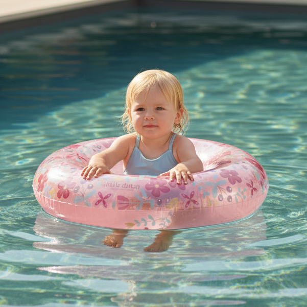 Swimming ring Pink Flower Ø 50 cm | Little Dutch