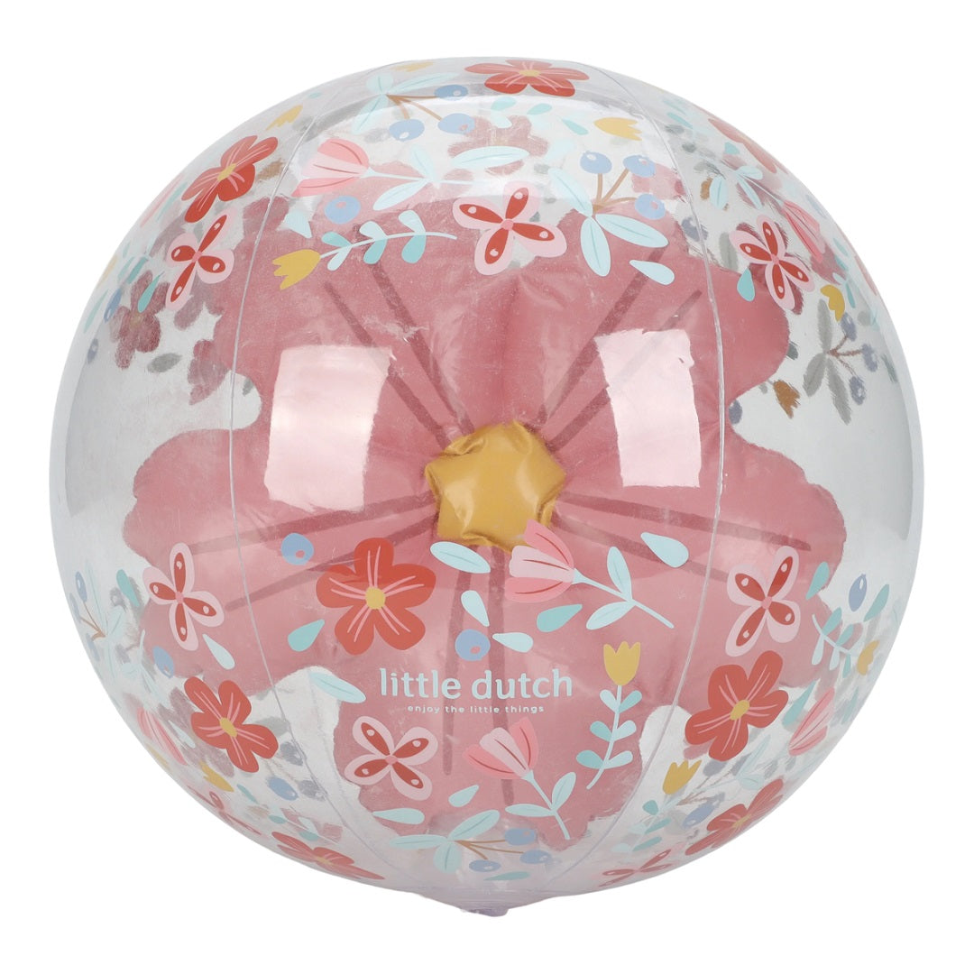 Ballon de plage 3D Fleurs roses | Little Dutch