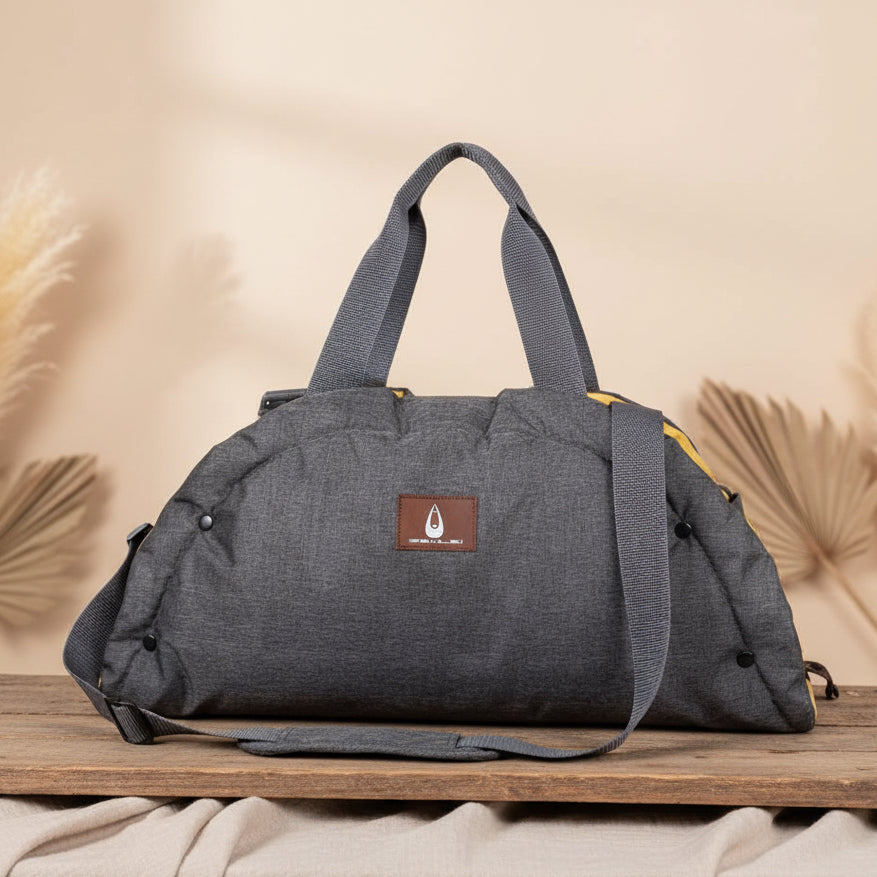 Cat &amp; Dog Carrier "SHELLY" grey/mustard 72 x 55 cm | Nobby