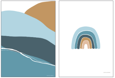 Poster Horizont Blau | Little Dutch
