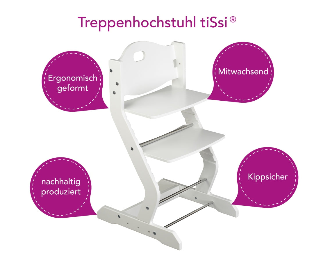 Hochstuhl Buche WEISS | tiSsi®