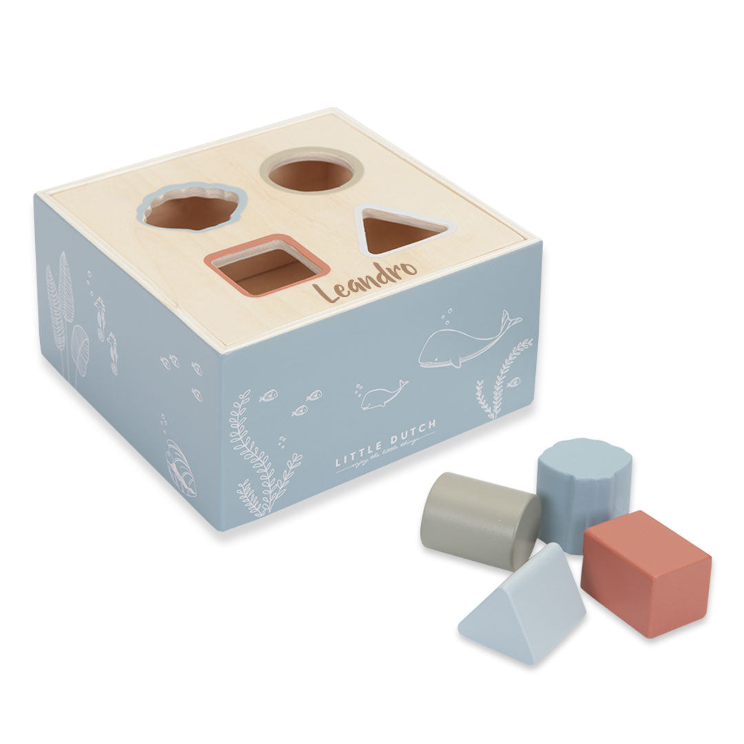 Formen Steckspiel Holz Blau | Little Dutch