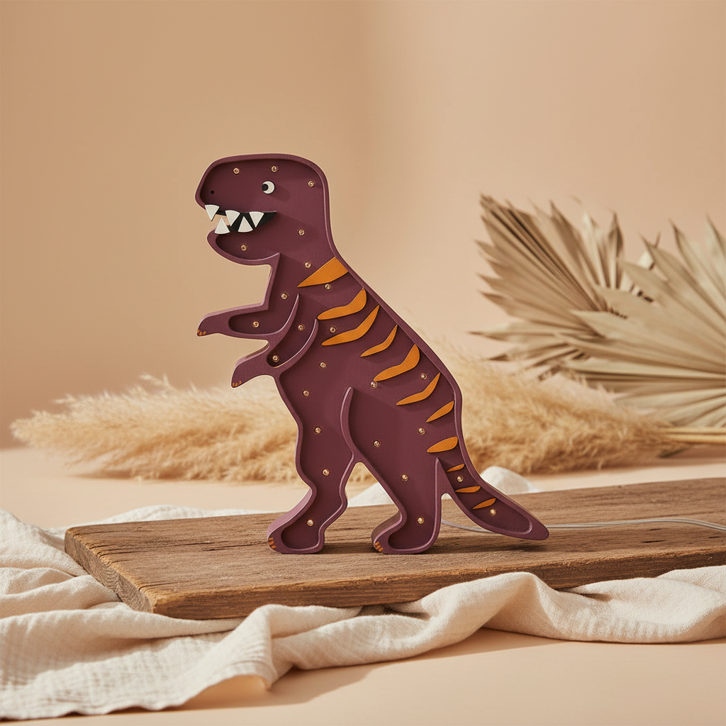 Dino T-Rex lamp purple orange | Little Lights