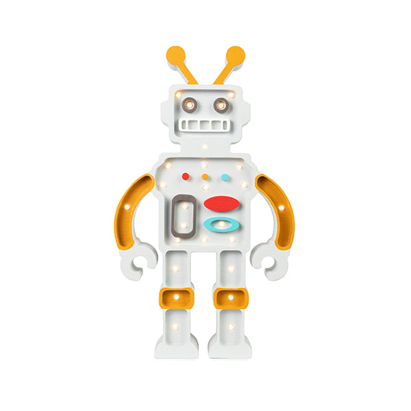 Roboter Lampe metallisches grau | Little Lights