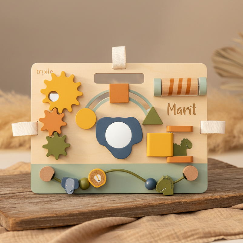 Aktivitätsplanel aus Holz - Frau Elefant | Trixie