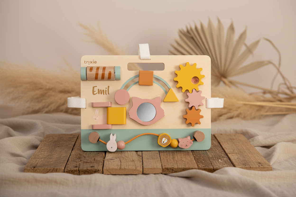 Aktivitätsplanel aus Holz - Frau Katze | Trixie