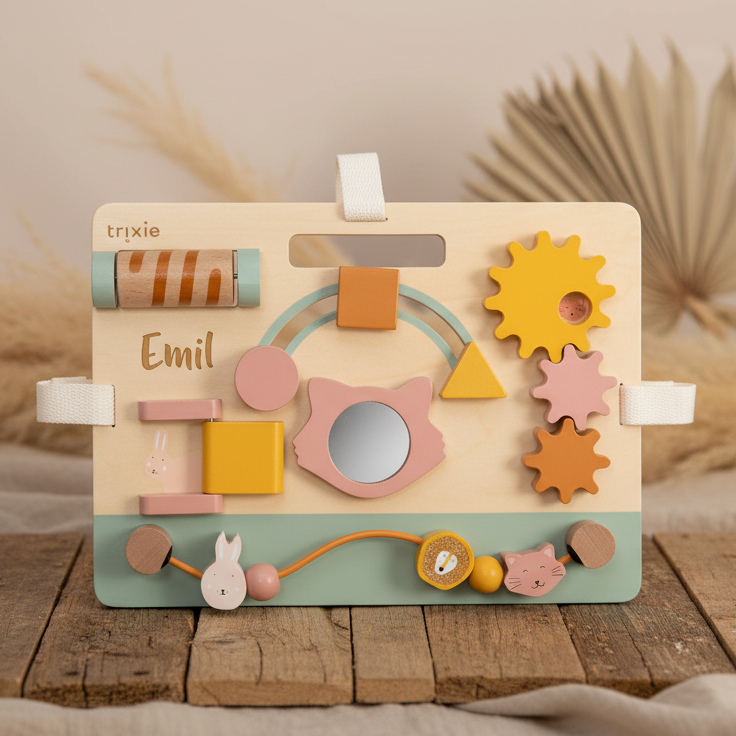 Aktivitätsplanel aus Holz - Frau Katze | Trixie