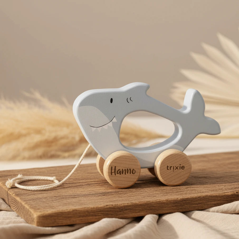Wooden Pull Toy - Mr. Shark | Trixie