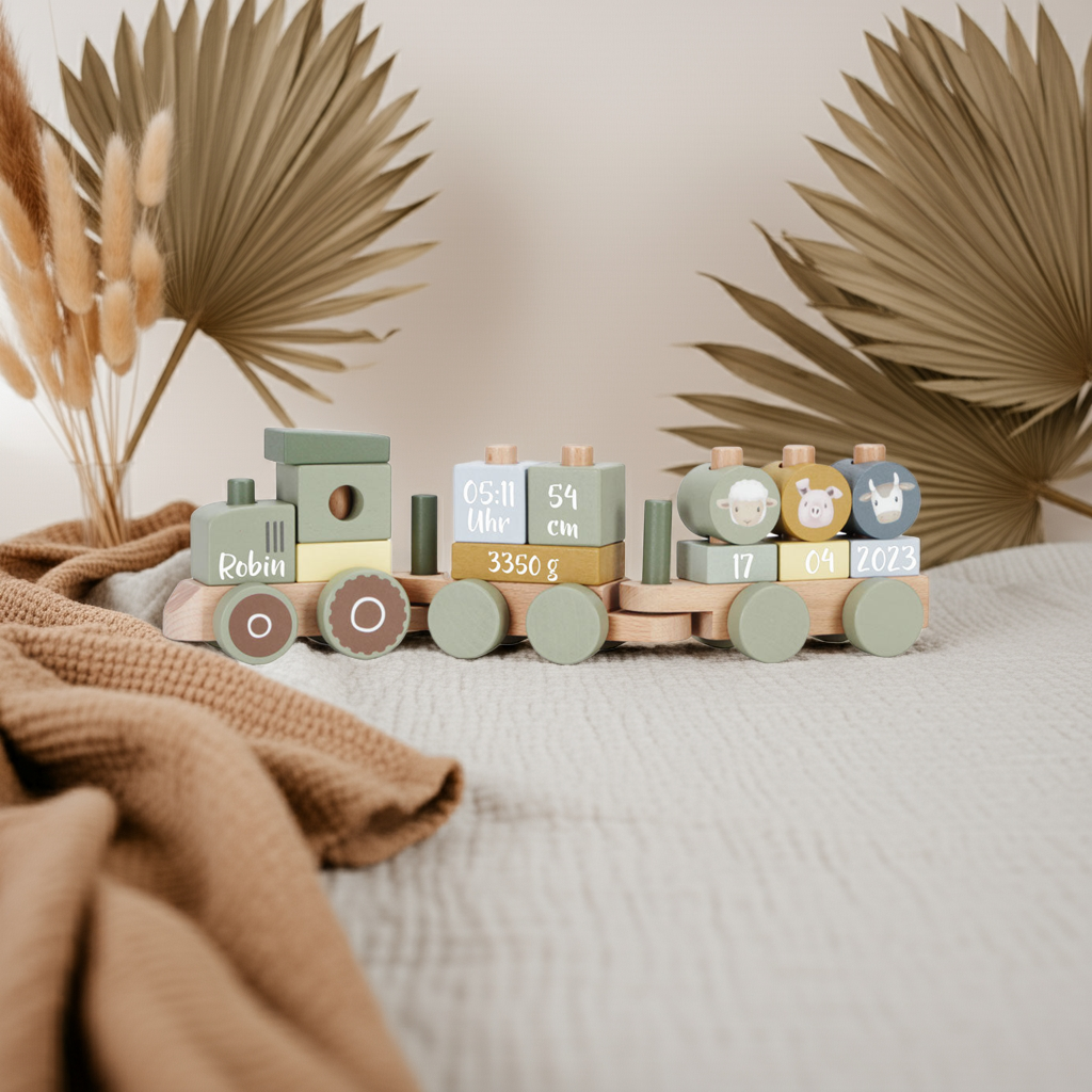 Holz-Zug Little Farm - Zur Geburt | Little Dutch
