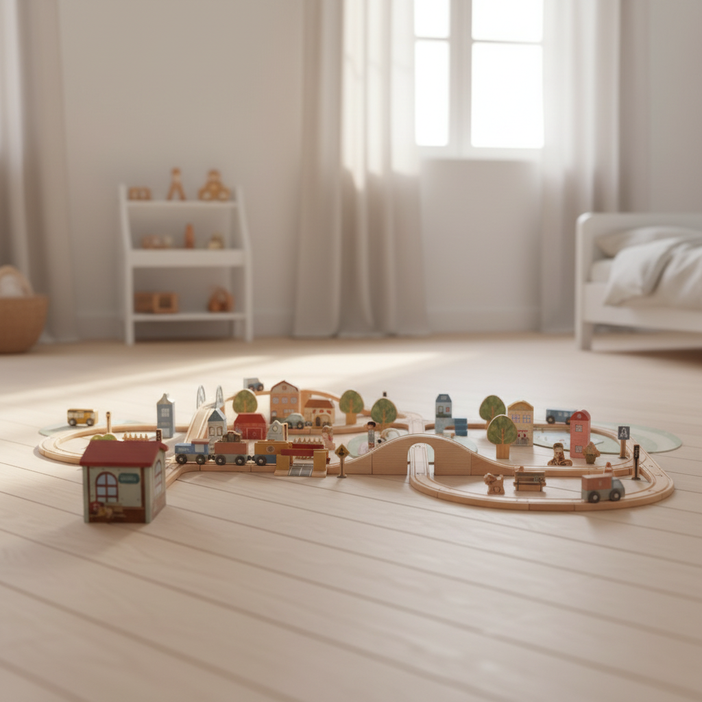 LITTLE DUTCH リトルダッチ　Train Set XL 107ピース LD2540-Little-Dutch-Train-