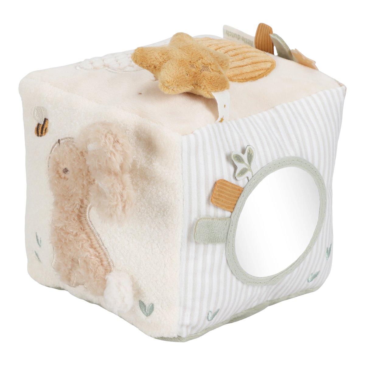 Aktivitätswürfel Newborn Naturals GRS | Little Dutch