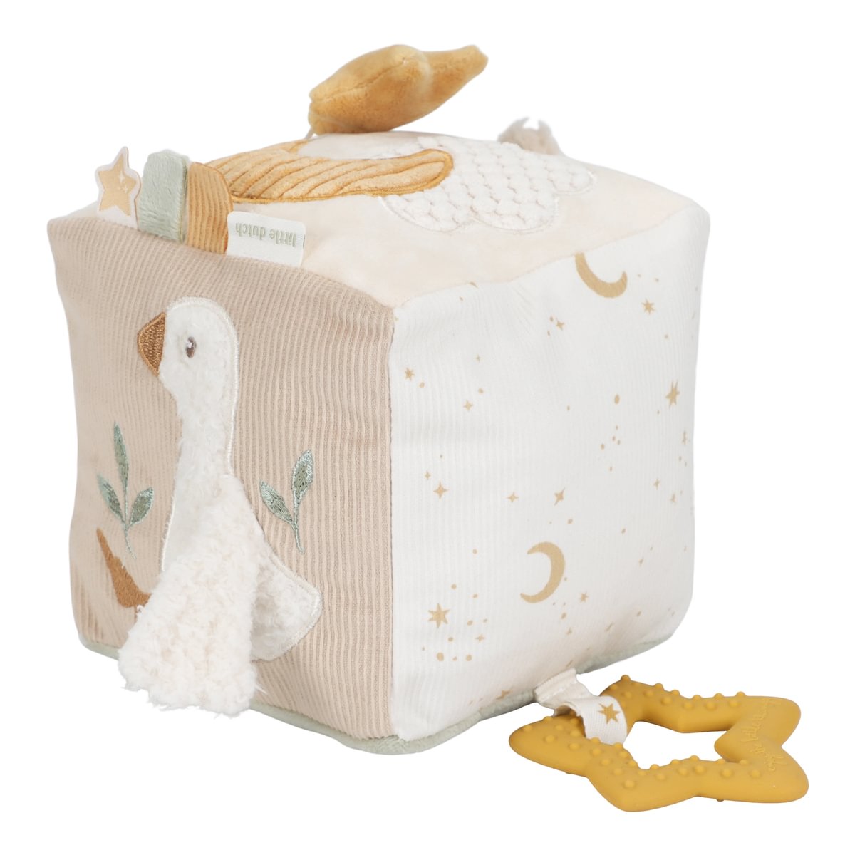 Aktivitätswürfel Newborn Naturals GRS | Little Dutch