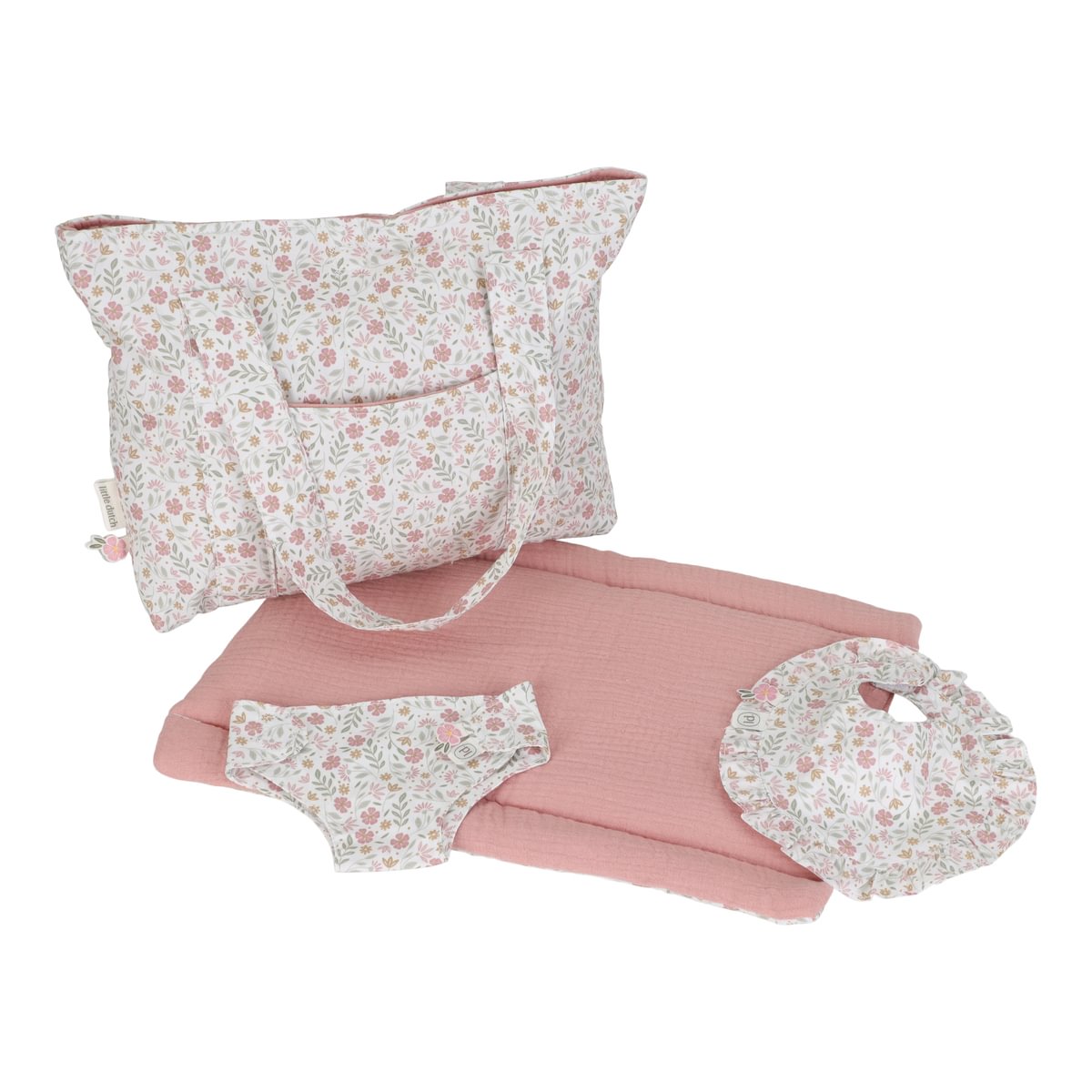 Puppenwickeltasche Soft Flowers | Little Dutch