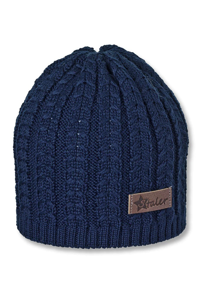 Gebreide muts maat 47 marine | Sterntaler