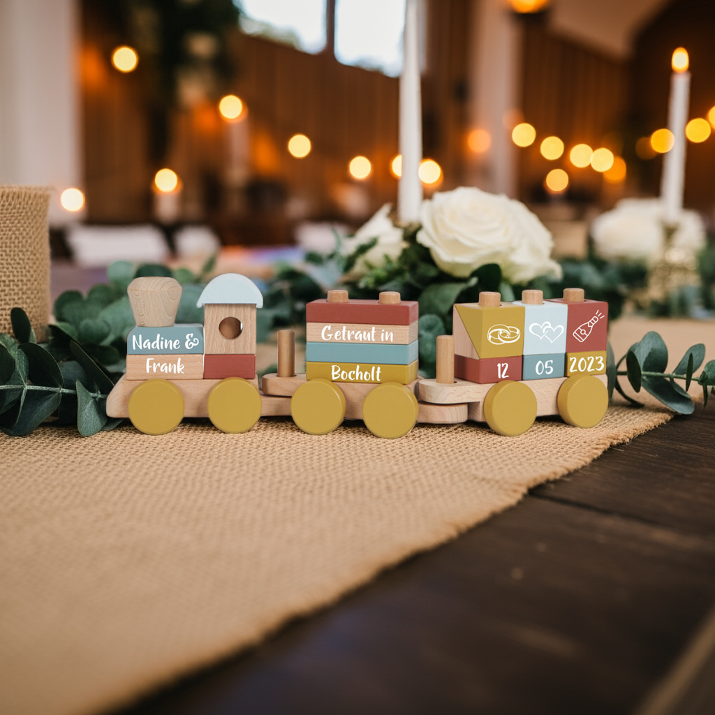 Wooden Train Pure &amp; Nature - For Weddings - Printed | Little Dutch