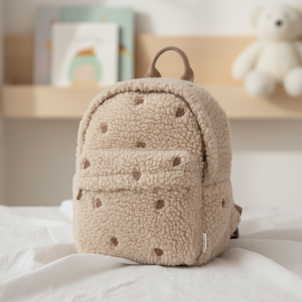Teddy-Rucksack Taupe | Little Dutch