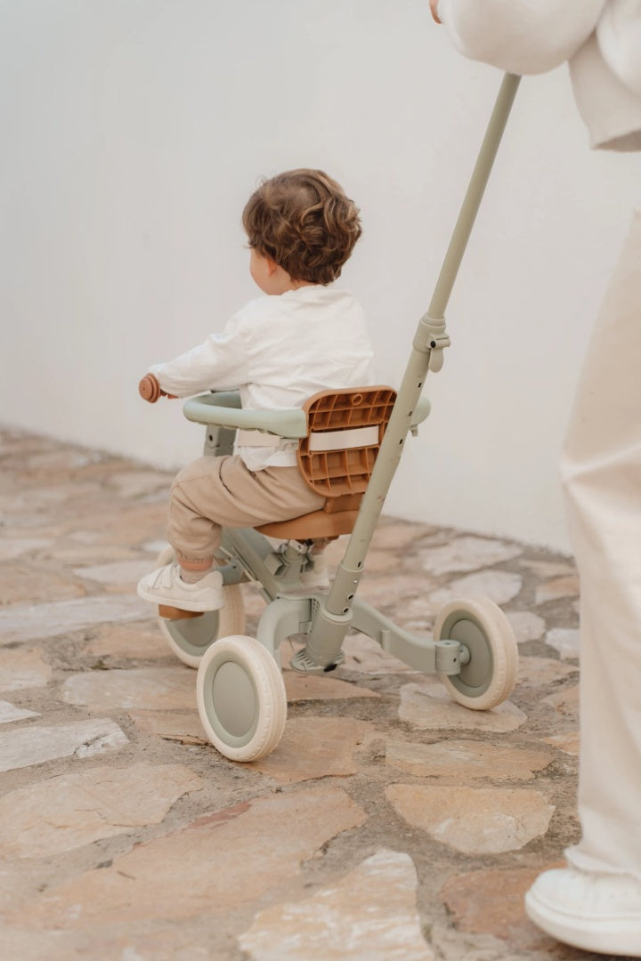 Dreirad mit Griff Grün | Little Dutch