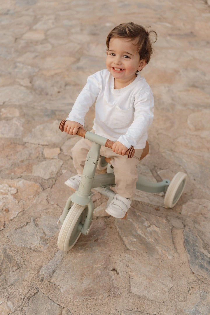 Dreirad mit Griff Grün | Little Dutch